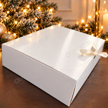 Christmas Blank Gift Box with Ribbon