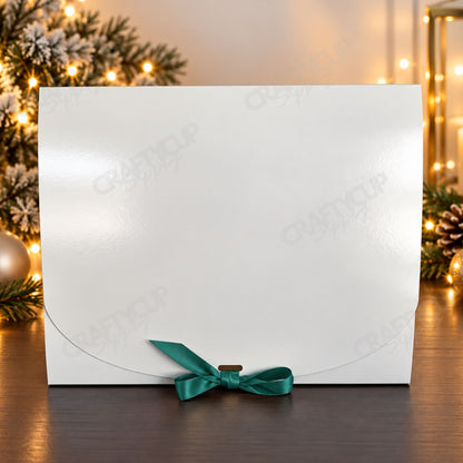 Christmas Blank Gift Box with Ribbon