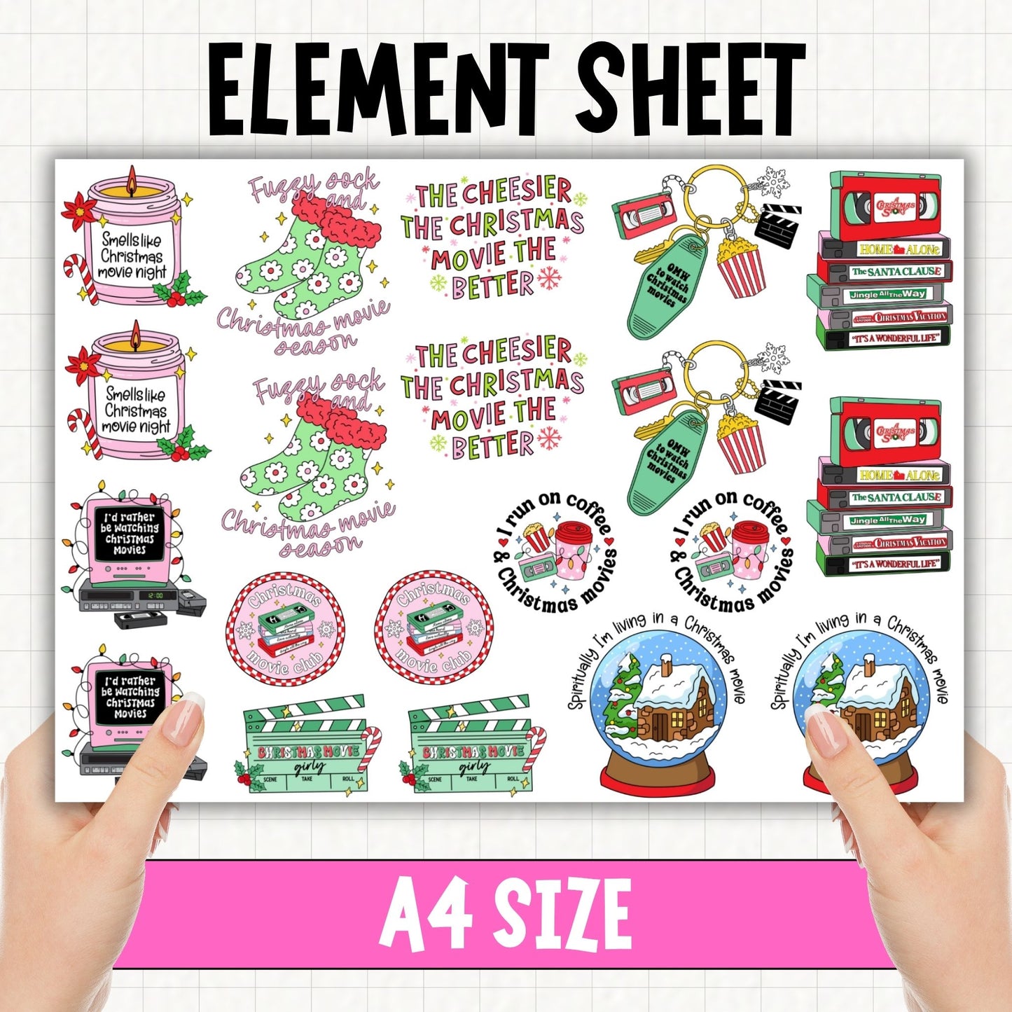 Christmas Movies | UV DTF Element Sheet