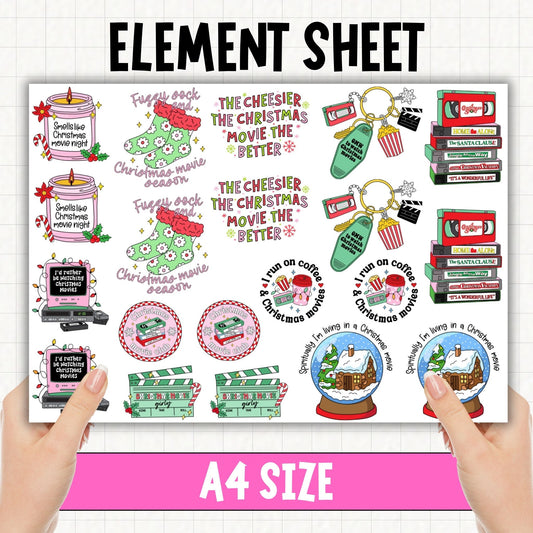 Christmas Movies | UV DTF Element Sheet