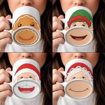 Christmas Mug Mouth Wrap & Clipart Bundle | Digital Download