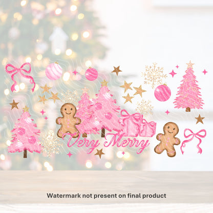 Very Merry Pink | UV DTF Wrap