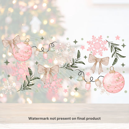 Pink Christmas | UV DTF Wrap