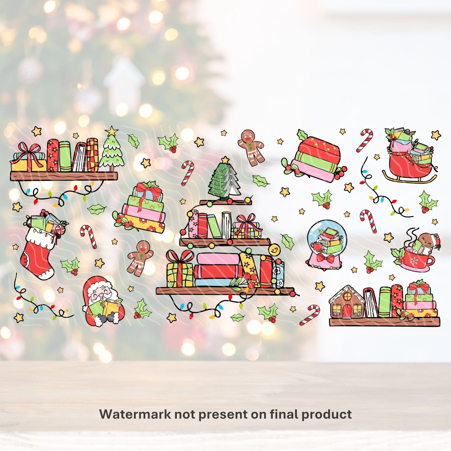 Christmas Reading | UV DTF Wrap