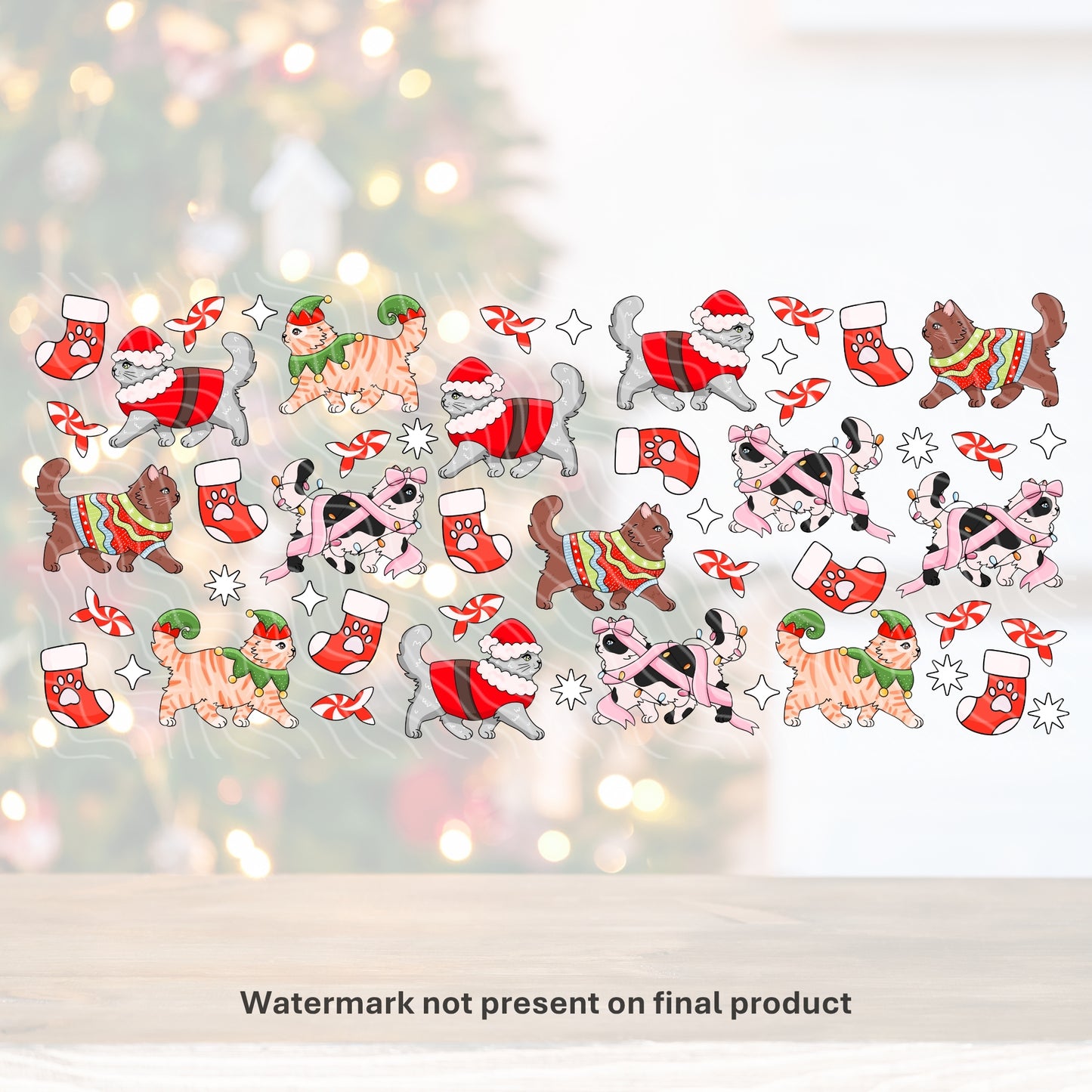 Meowmas | UV DTF Wrap