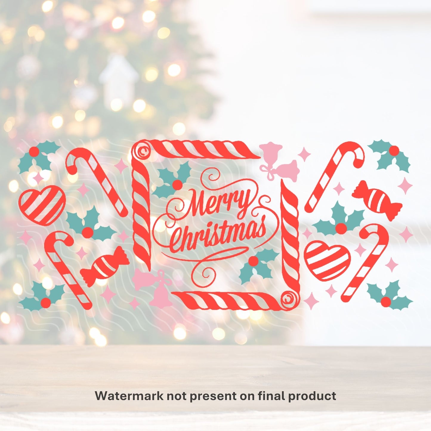 Merry Christmas | UV DTF Wrap