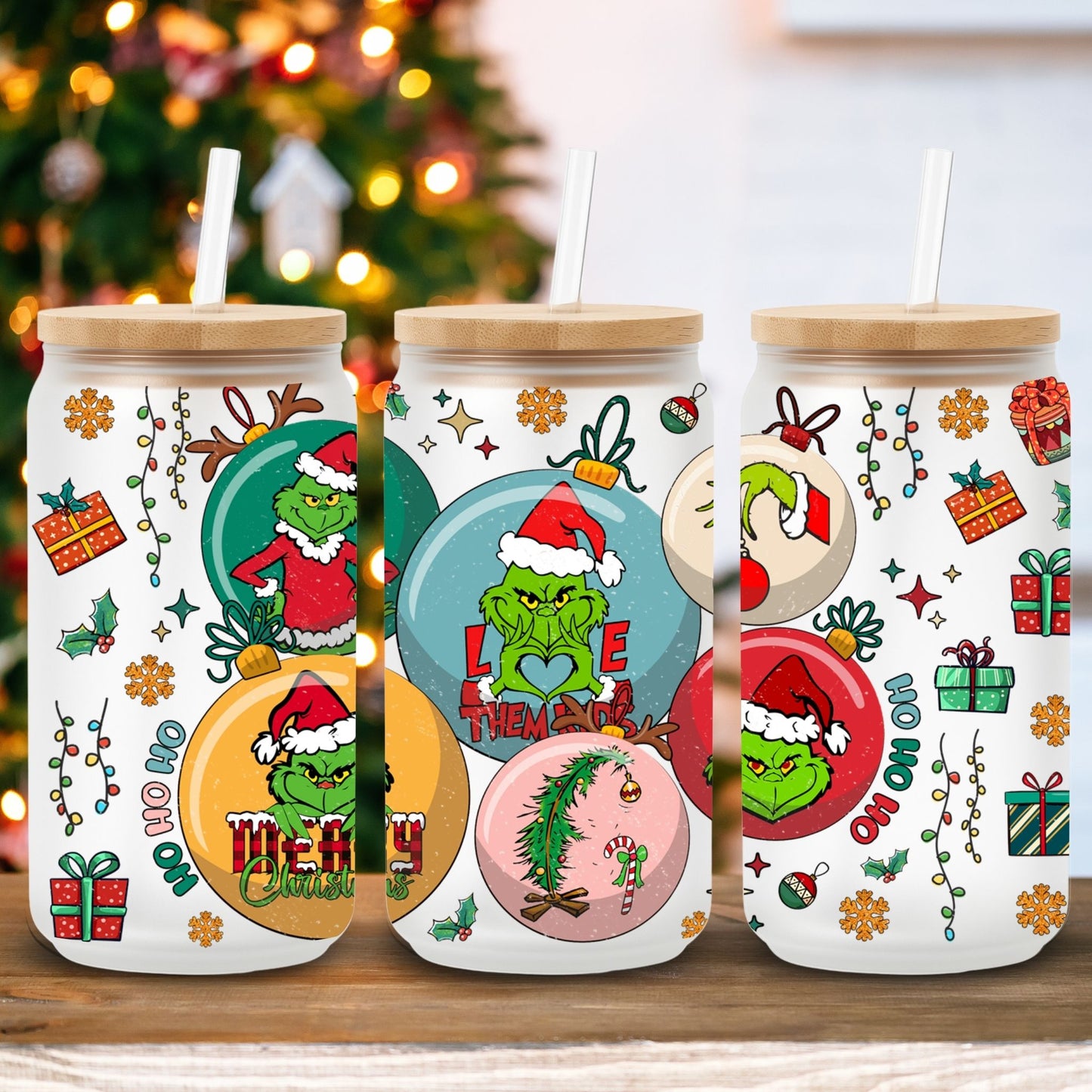 Grinchmas Baubles | UV DTF Wrap