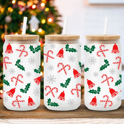 Candy Cane Holly | UV DTF Wrap