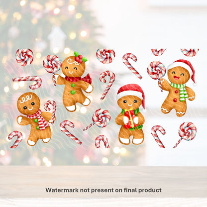 Candy Cane Gingerbread | UV DTF Wrap