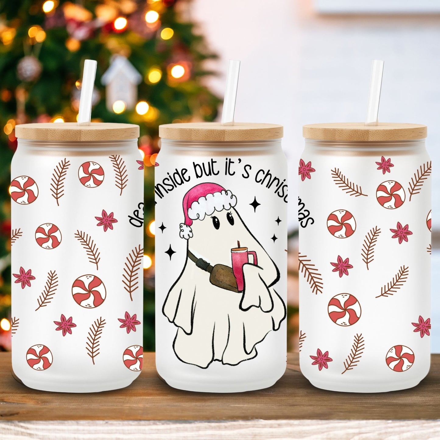 Dead Inside But It's Christmas | UV DTF Wrap