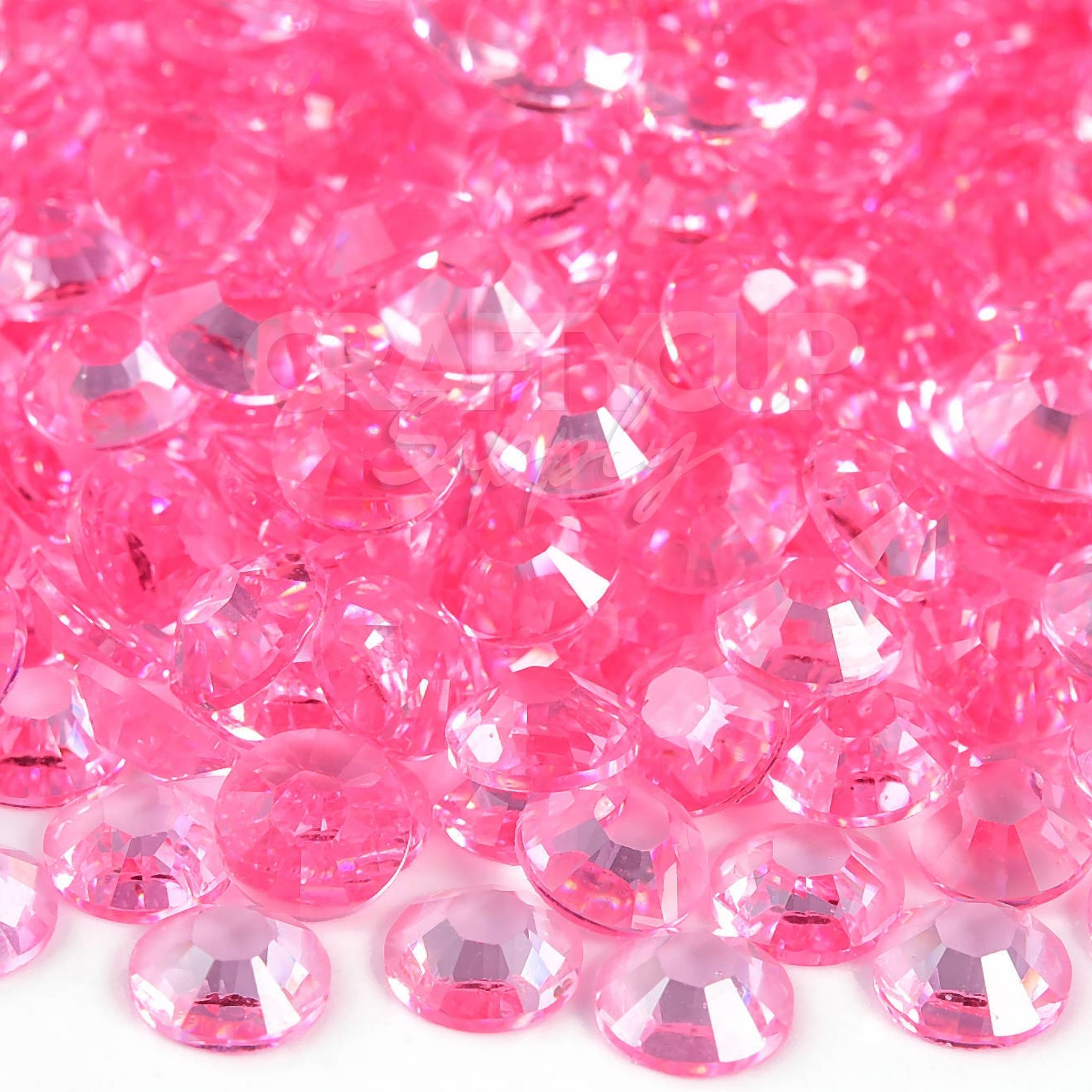 Pink 5mm (SS20) Non Hot Fix Flat Back Rhinestones | UK – CraftyCupSupply