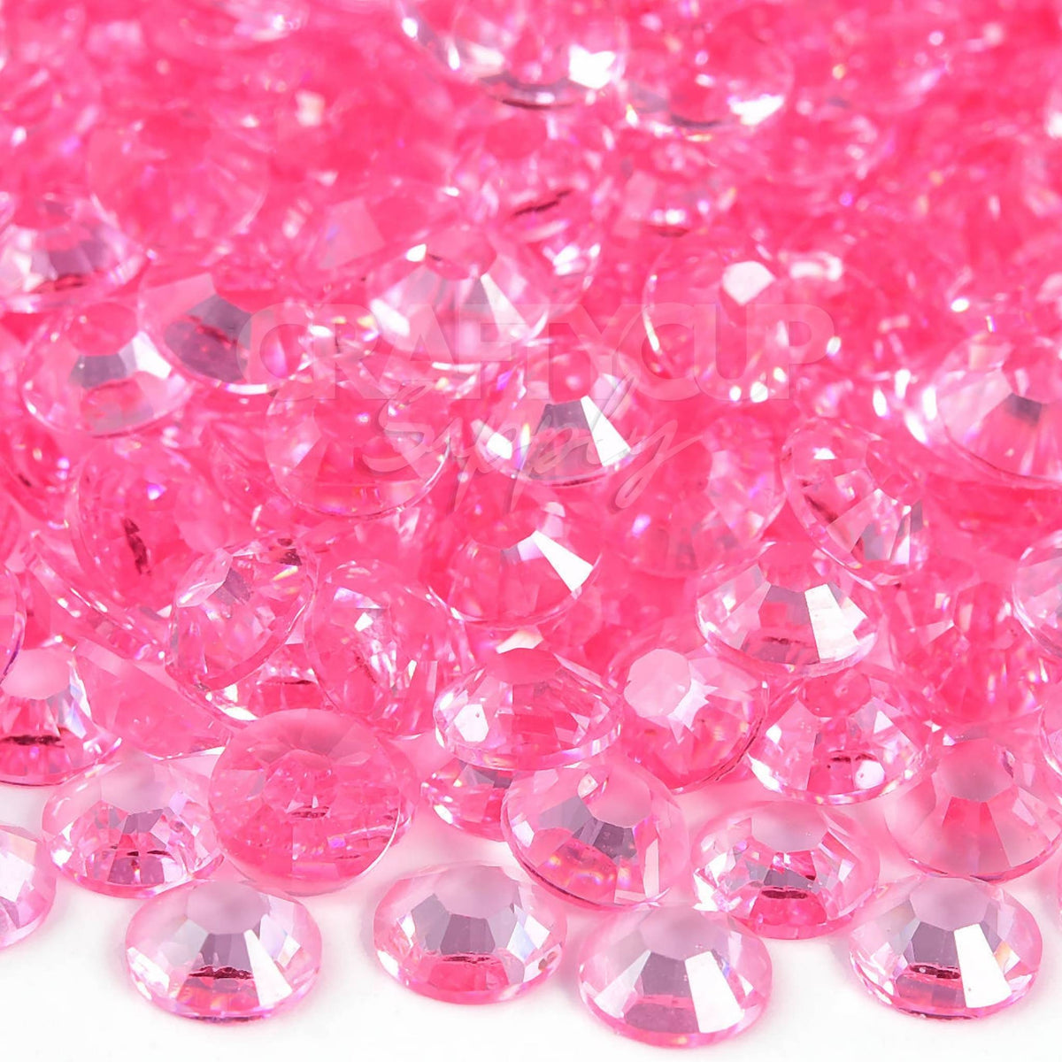 clear pink flatback resin jelly rhinestones