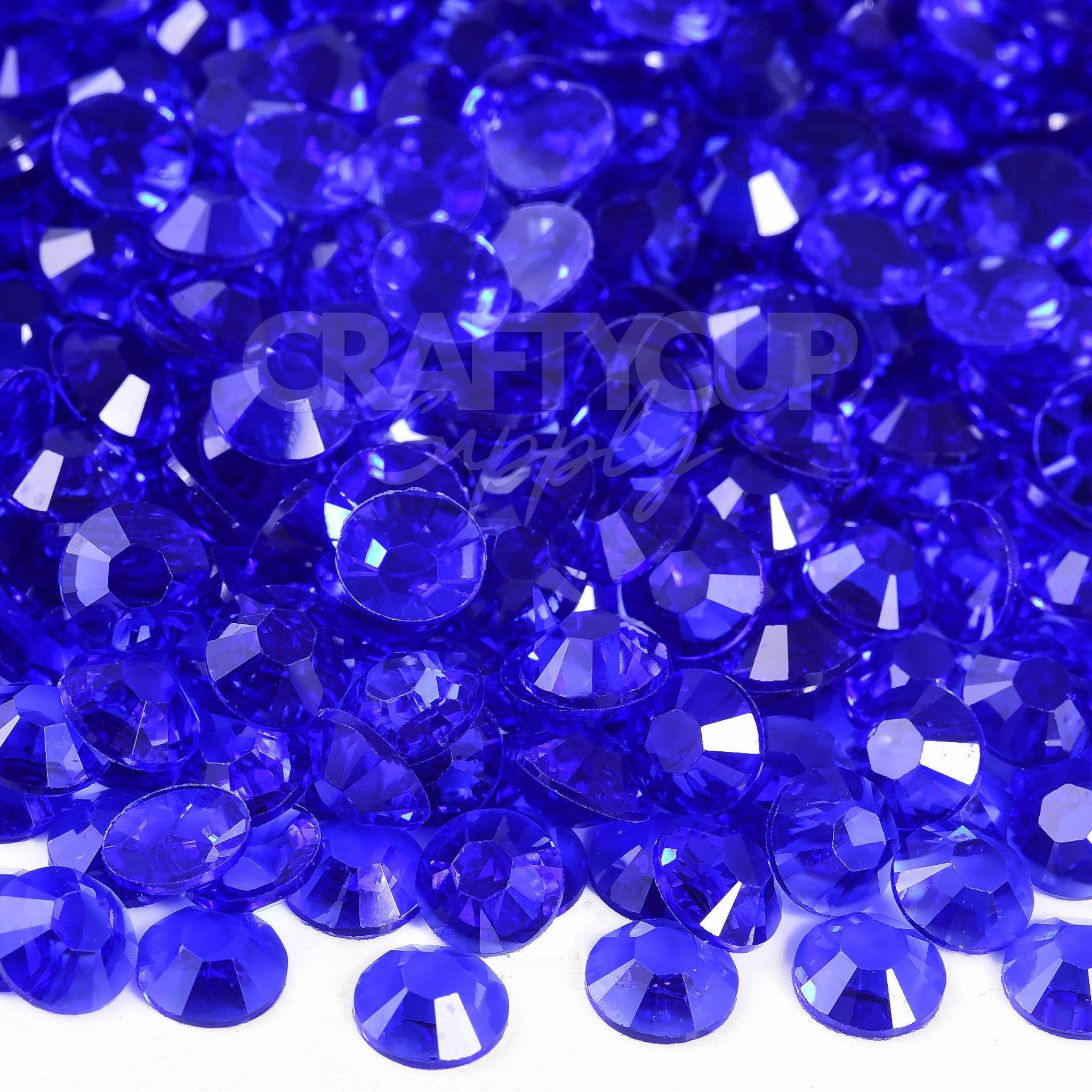 Is Rhinestone Blue A Color Dark Blue 5mm (SS20) Non Hot Fix Flat Back Rhinestones | UK ...