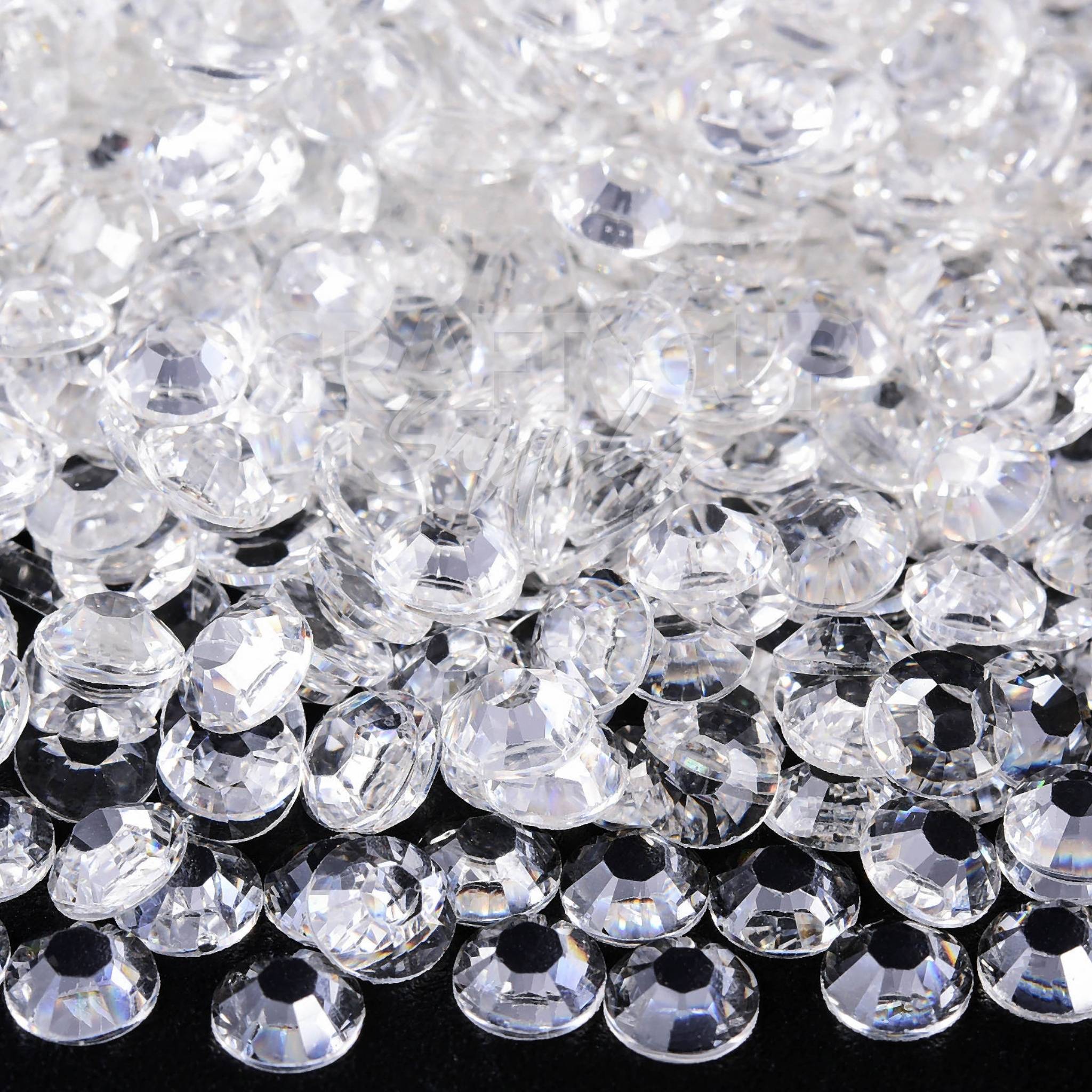 Clear Rhinestone Rings Clear 5mm (SS20) Non Hot Fix Flat Back Rhinestones | UK – CraftyCupSupply