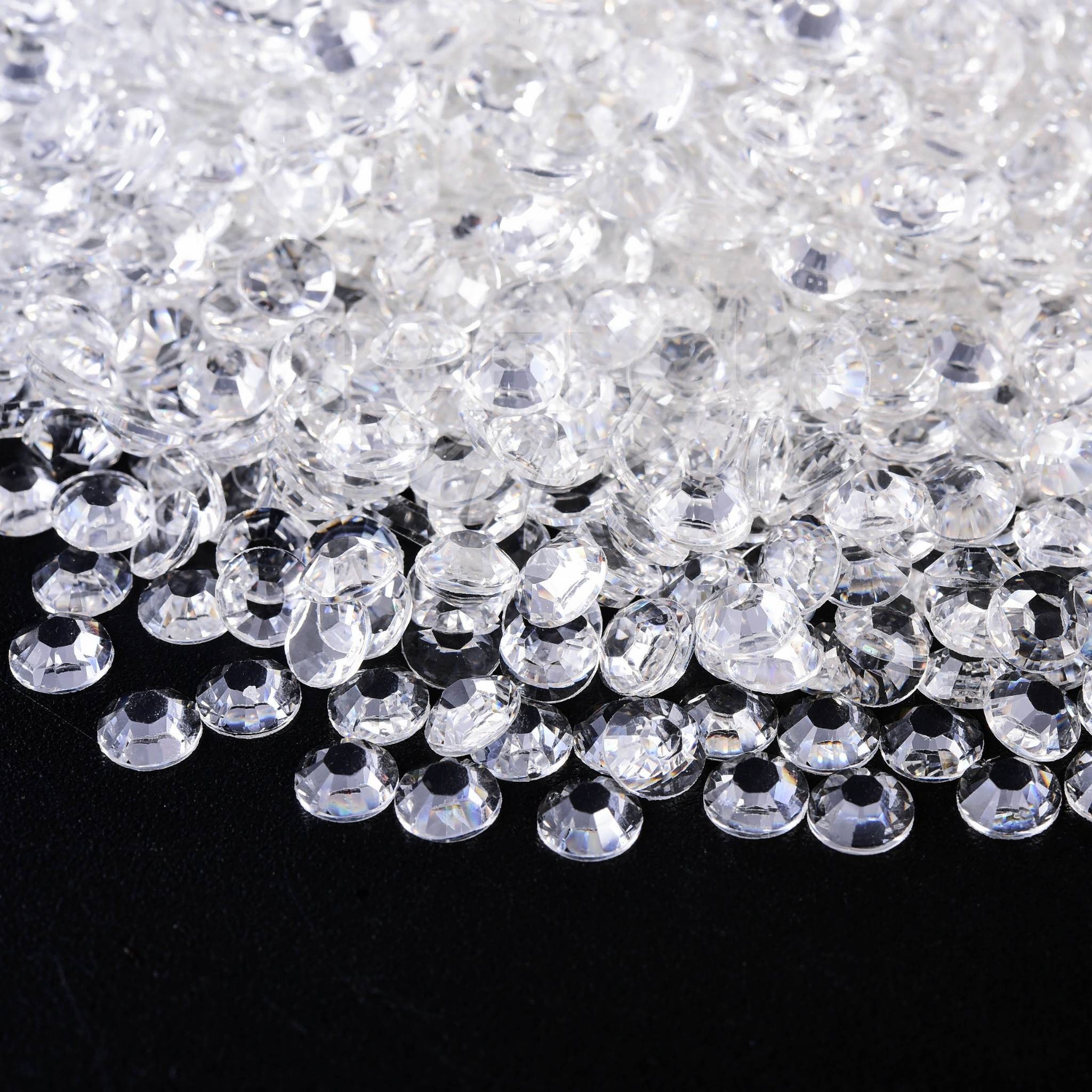 Assorted Clear Rhinestones Clear 5mm (SS20) Non Hot Fix Flat Back Rhinestones | UK – CraftyCupSupply