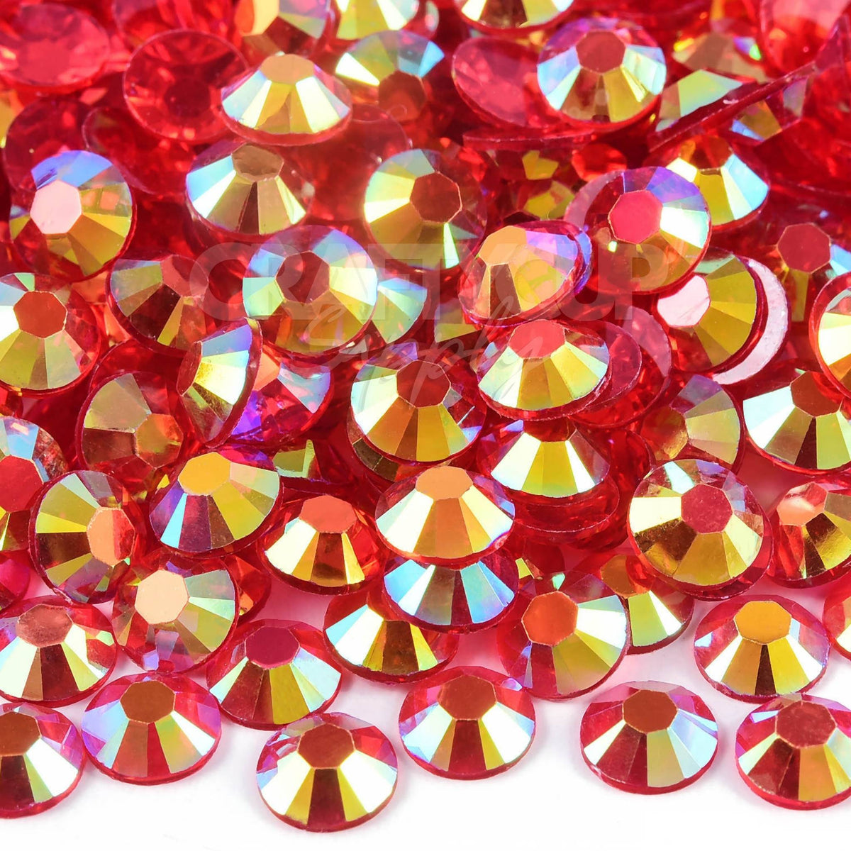 red ab rhinestones flat back for crafting