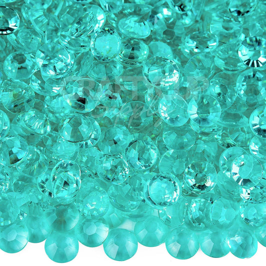 clear turquoise rhinestones jelly