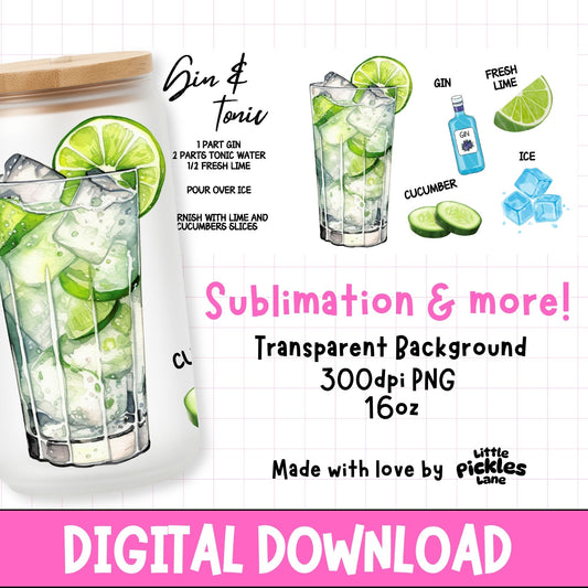 Gin & Tonic Recipe | Digital Download