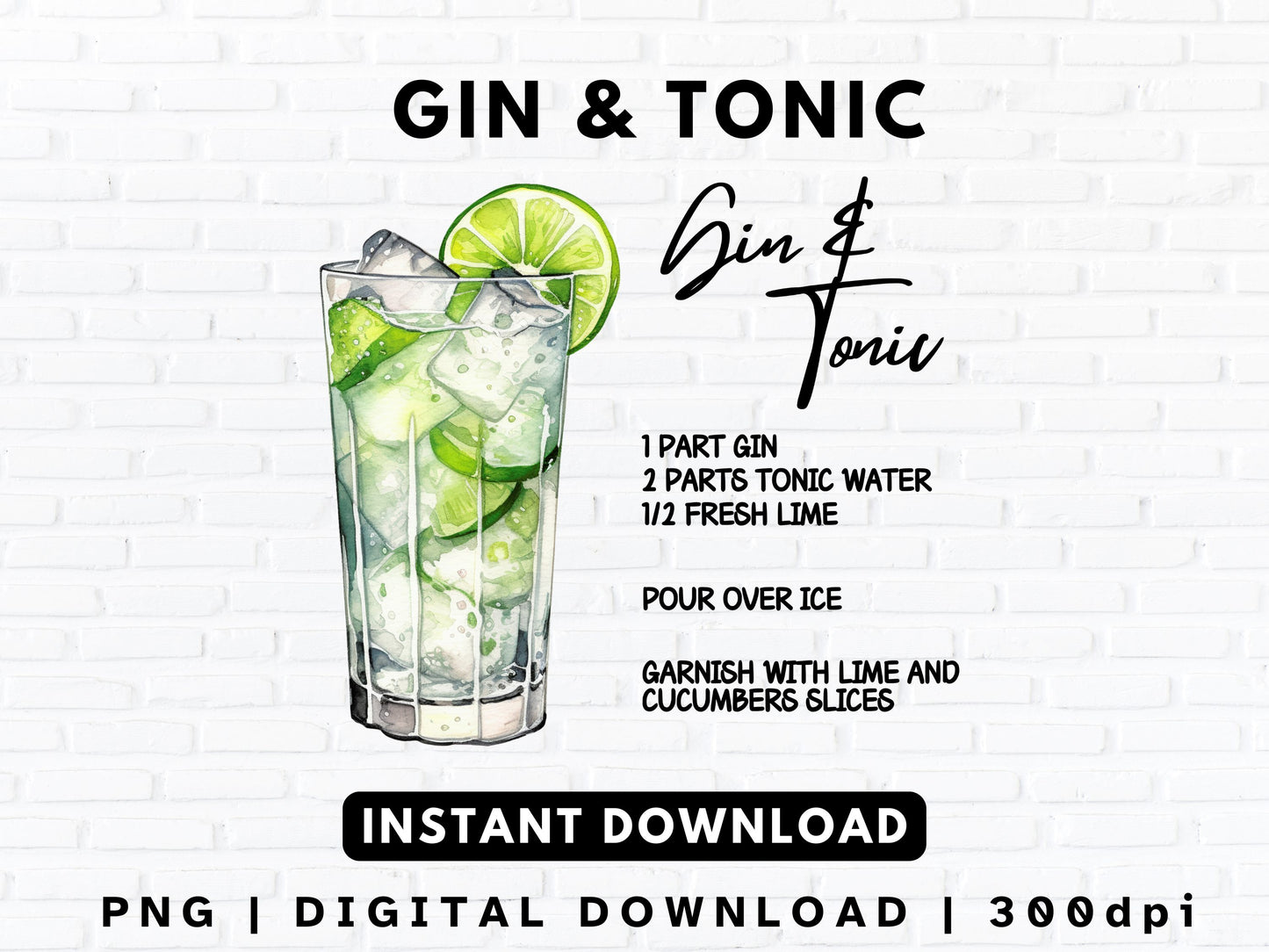 Gin & Tonic | Digital Download