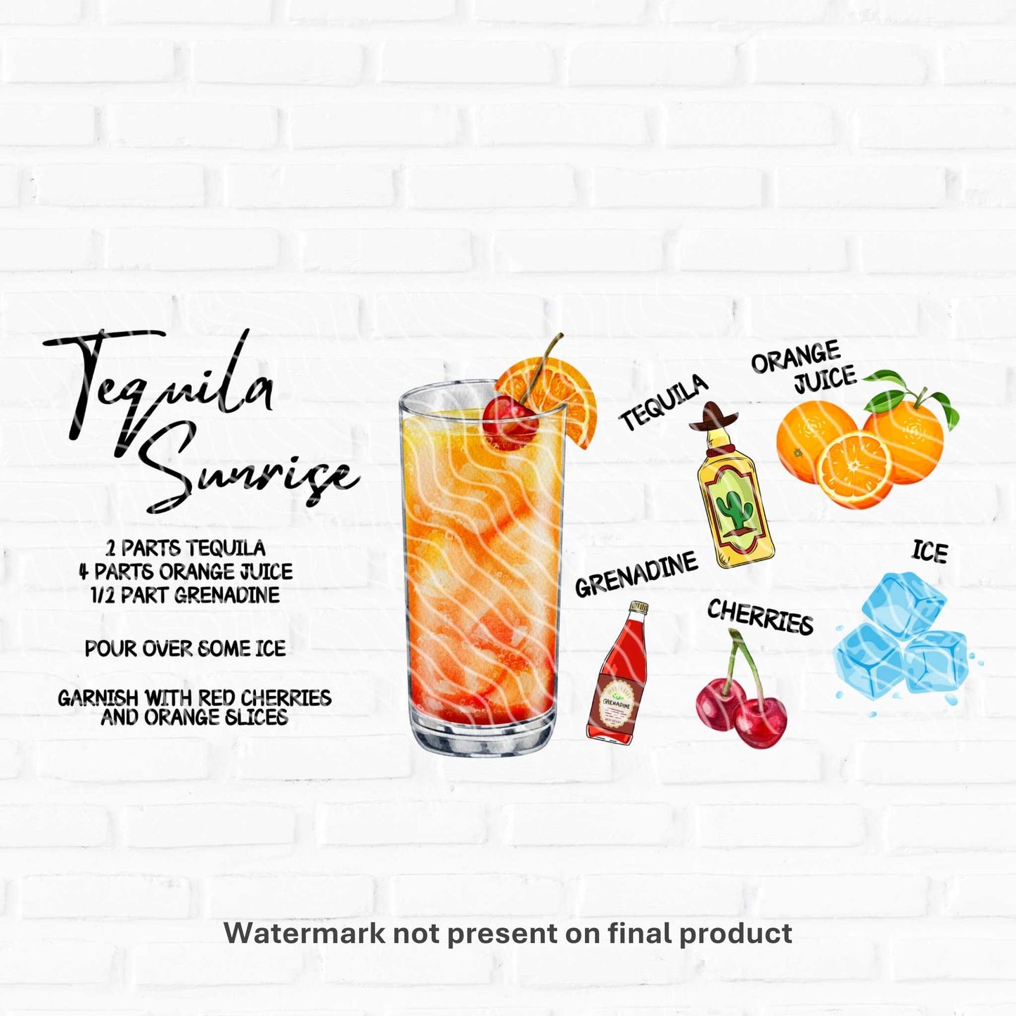 Tequila Sunrise | UV DTF Wrap