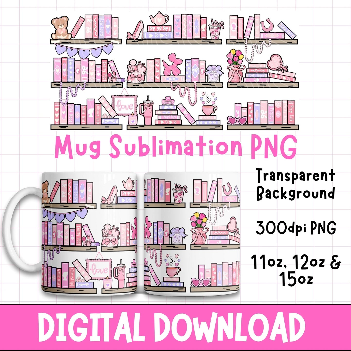 Coquette Bookshelf | Digital Download