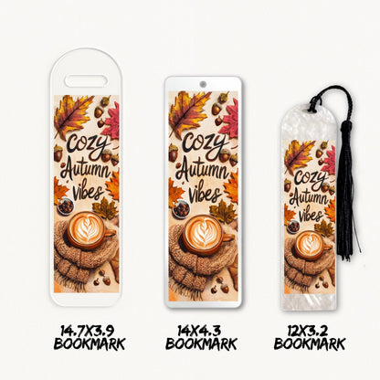 Cozy Autumn Vibes | Bookmark UV DTF