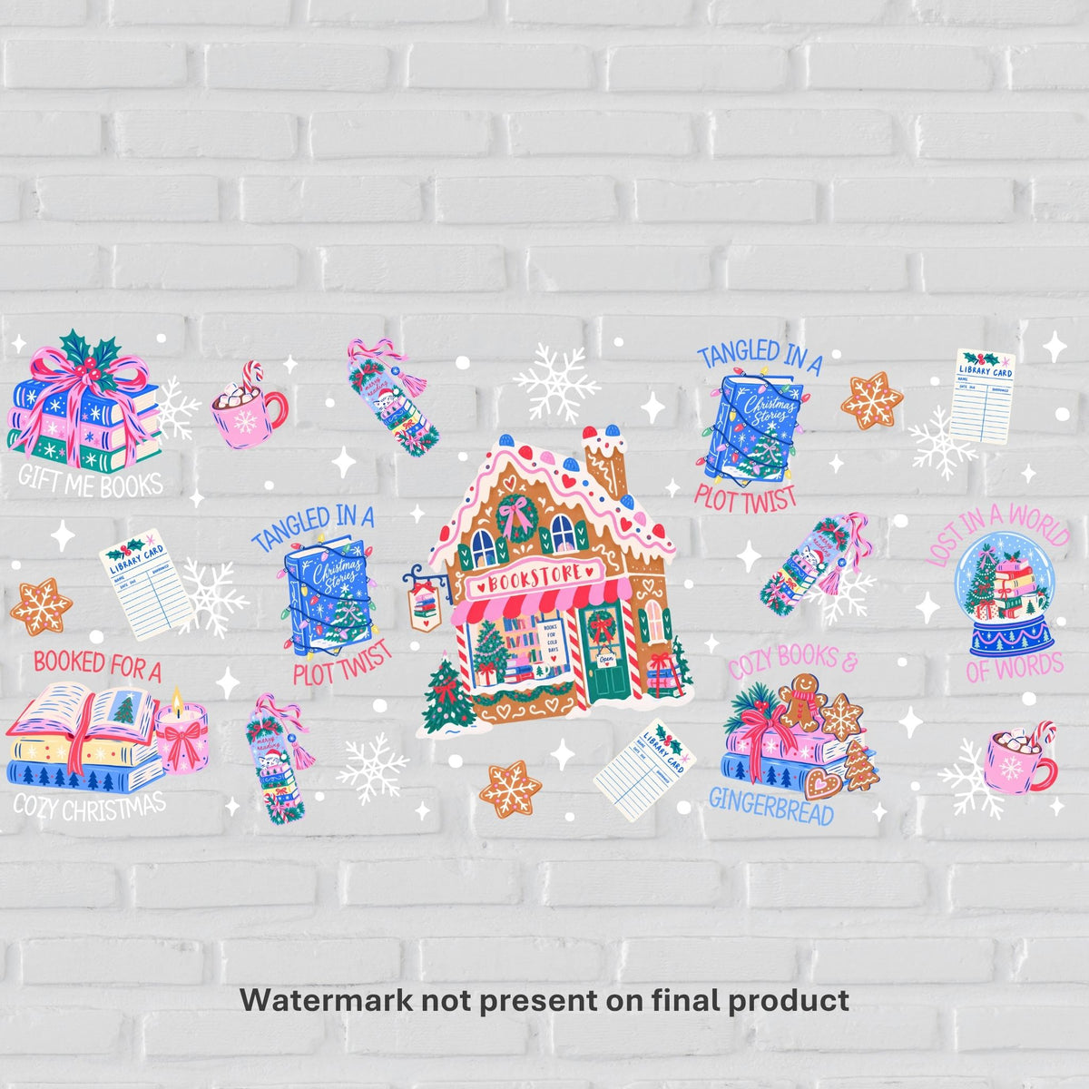 Gingerbread Bookstore | UV DTF Wrap
