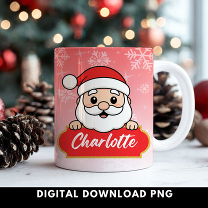 Blank Nameplate Santa | Digital Download