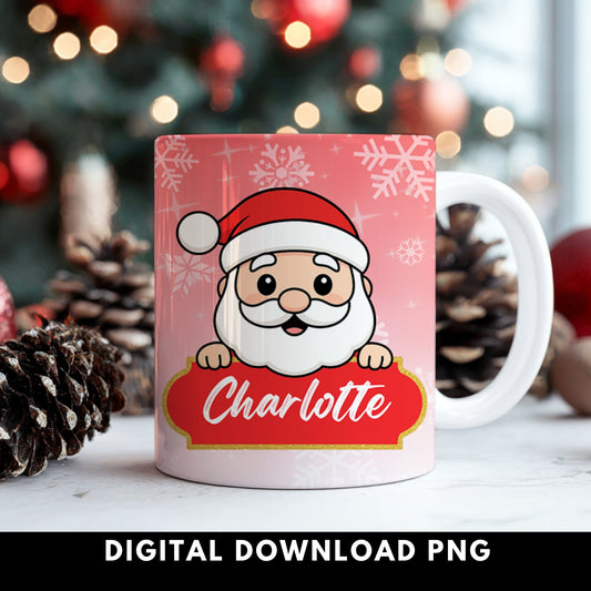 Blank Nameplate Santa | Digital Download