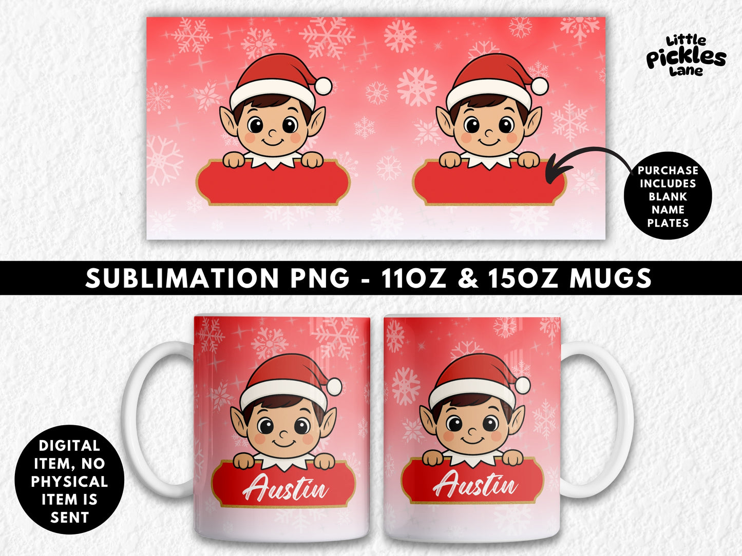 Blank Nameplate Elf | Digital Download