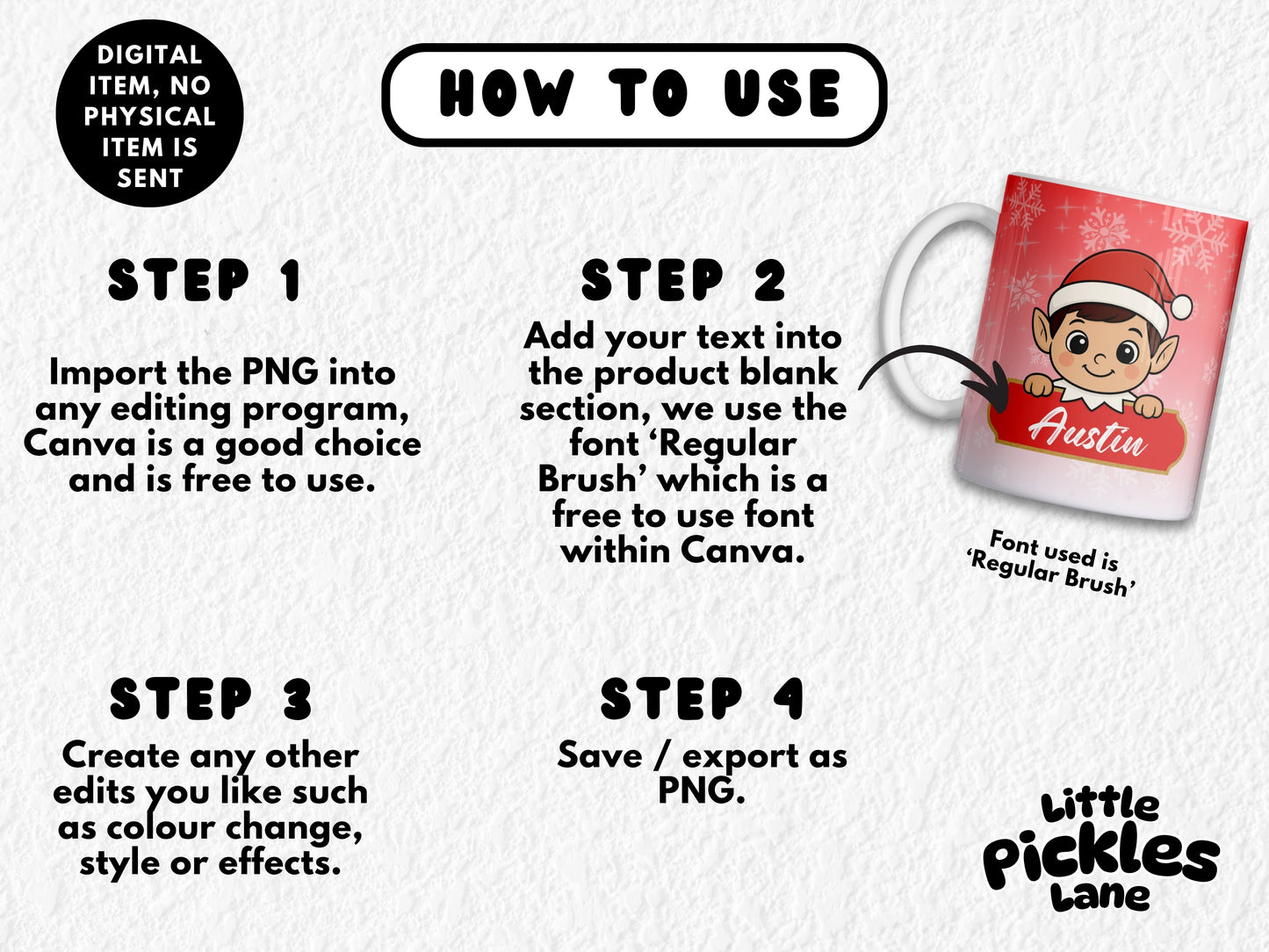 Blank Nameplate Elf | Digital Download