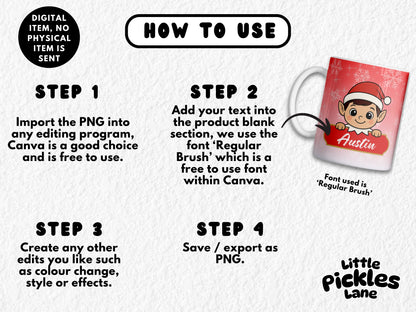 Blank Nameplate Elf | Digital Download