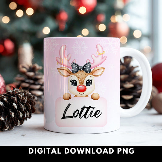 Blank Nameplate Coquette Rudolph | Digital Download