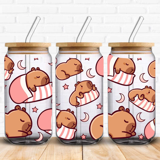 cute capybara printed vinyl for tumblers and cups