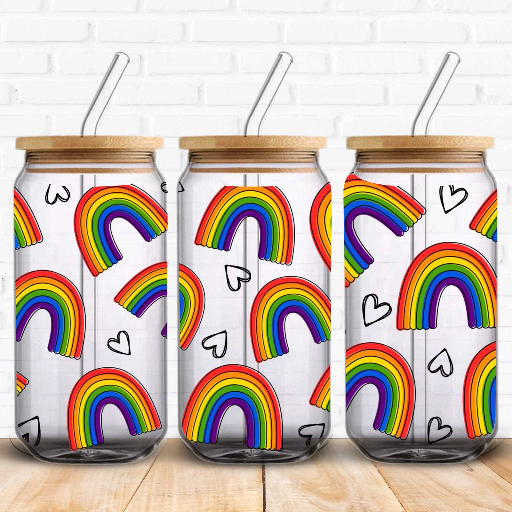 rainbow cup wraps for cans