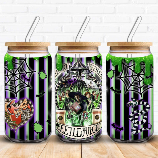 Beetlejuice uv dtf wraps for libbey cans