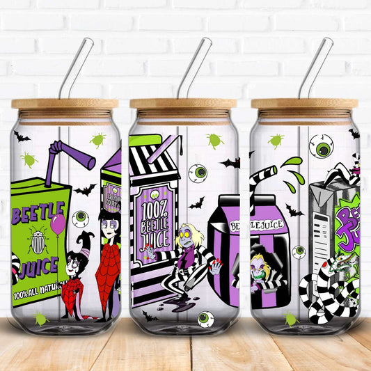 Beetlejuice uv dtf wraps for libbey cans