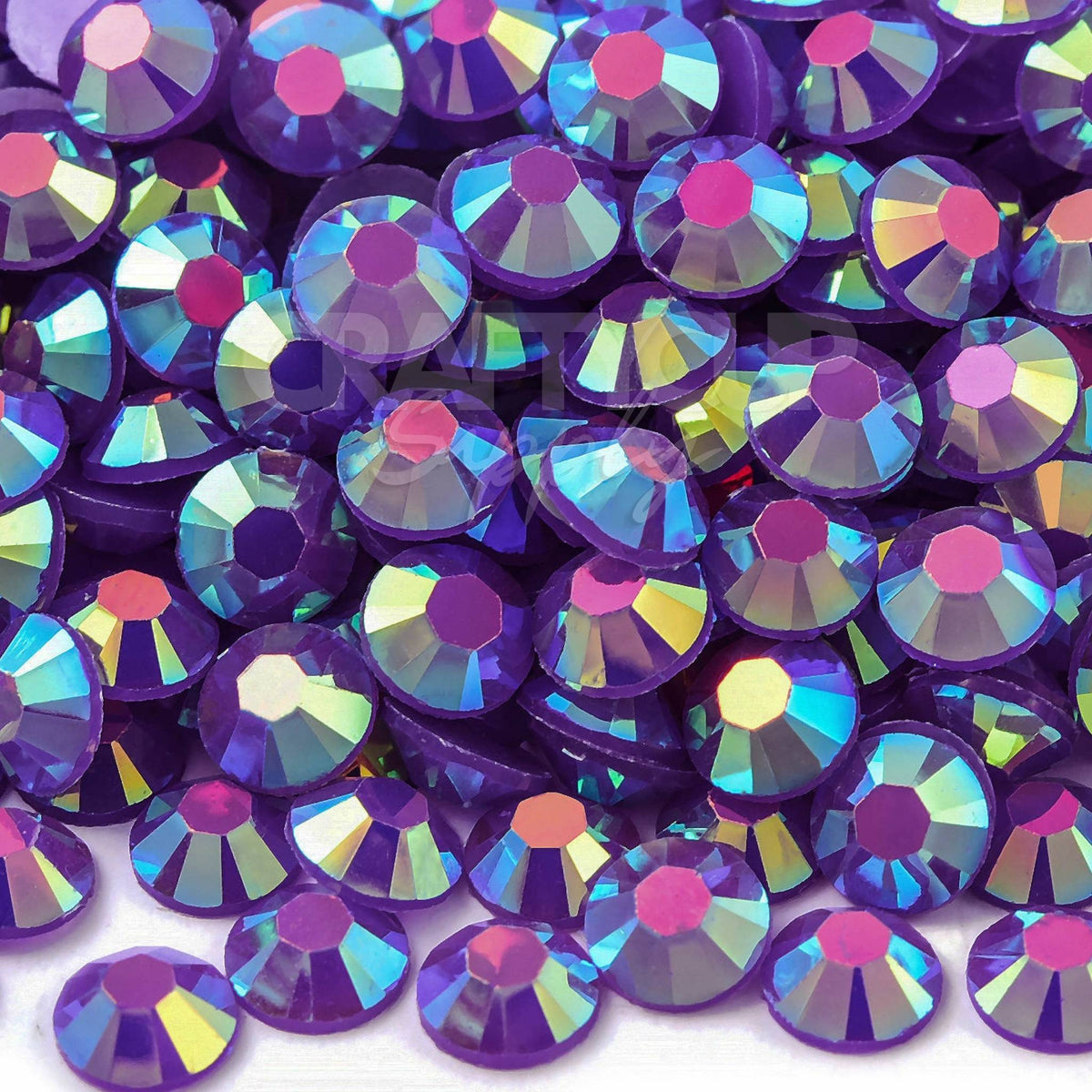 dark purple ab rhinestones