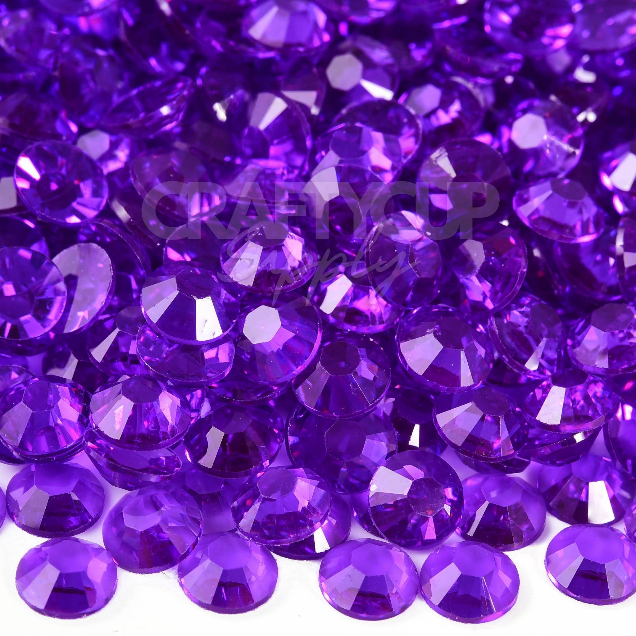 Purple 5mm (SS20) Non Hot Fix Flat Back Rhinestones | UK – CraftyCupSupply