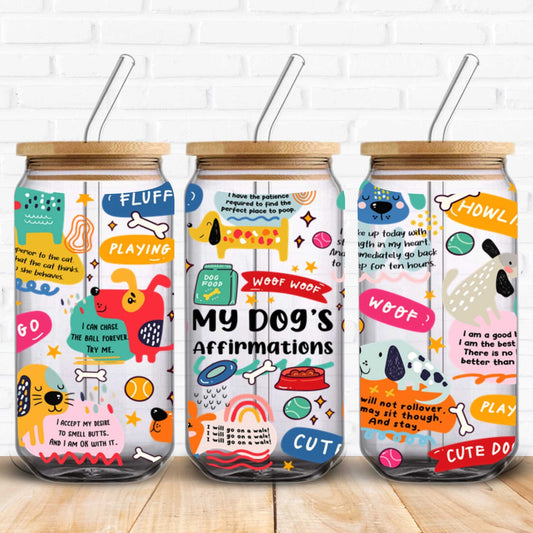 dog lover affirmation positivity wraps for pet lovers 16oz libbey cans