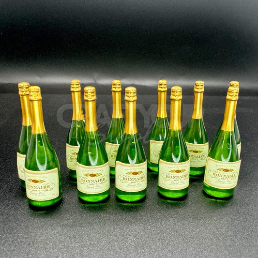 doll house champagne bottles