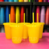 16oz yellow cold cups