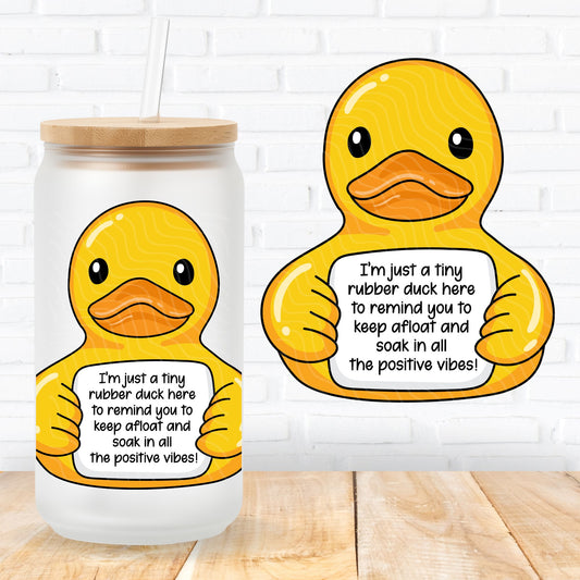 Emotional Support Rubber Duck | UV DTF Decal