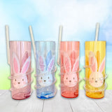 easter bunny spiral straw tumbler