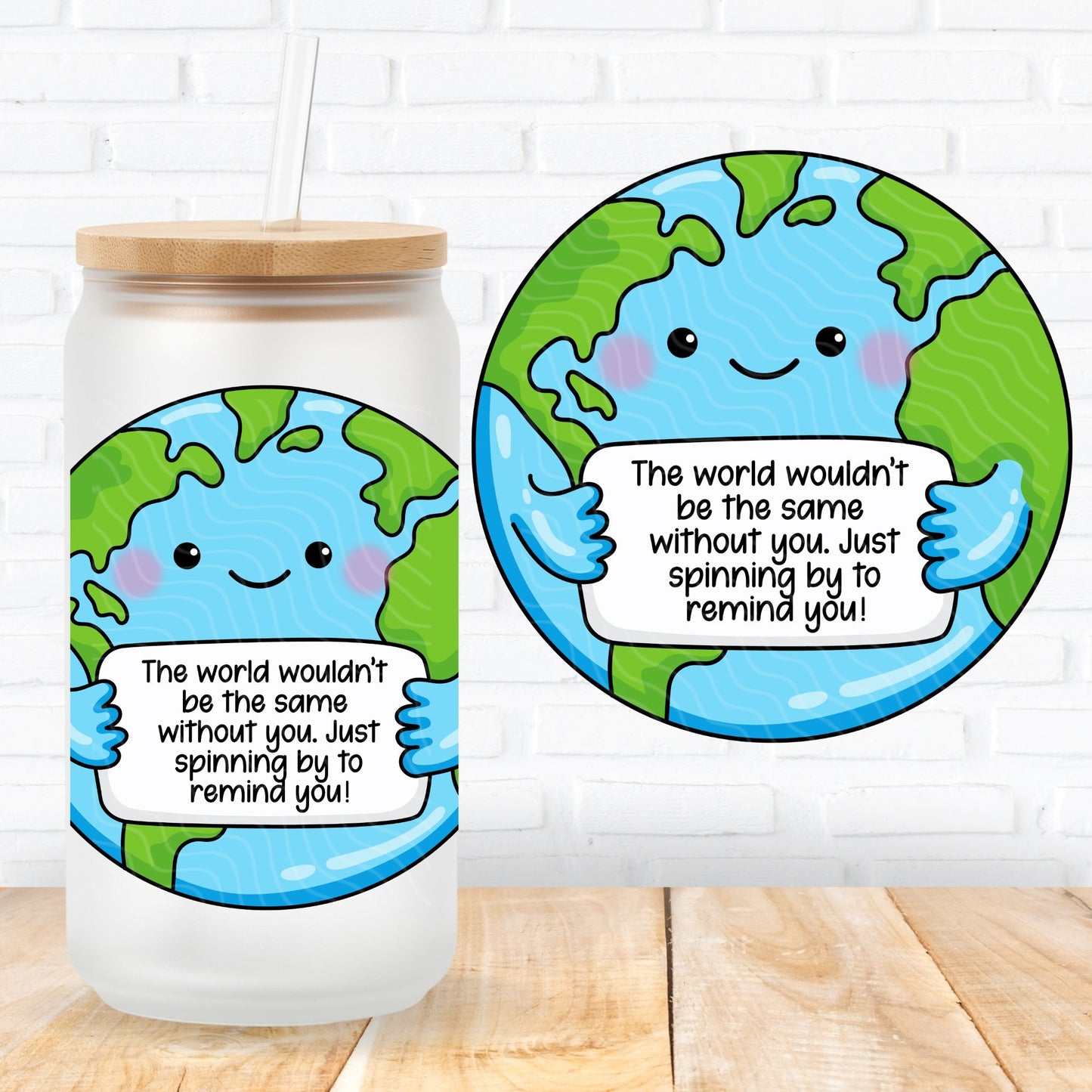 Emotional Support World | UV DTF Decal