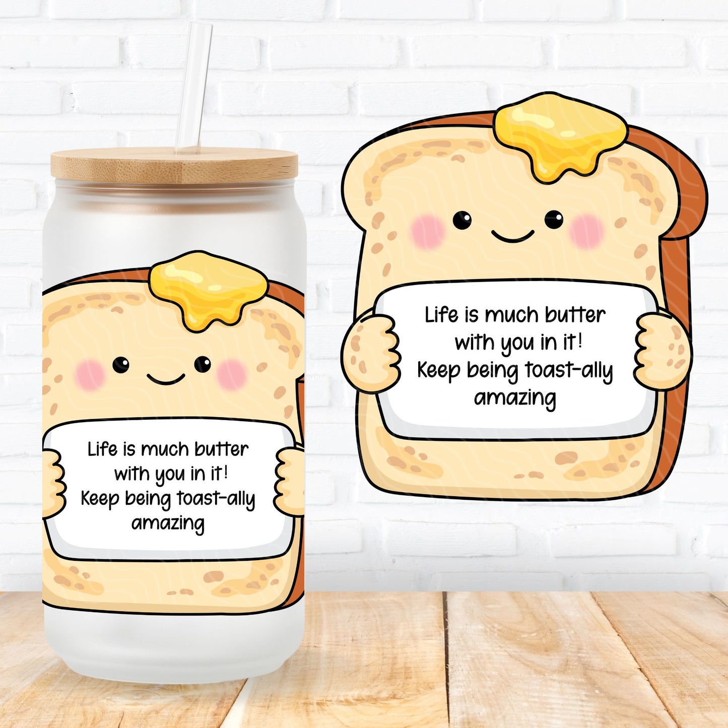 Emotional Support Toast | UV DTF Decal