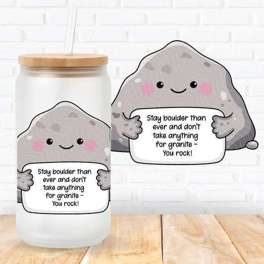 Emotional Support Rock | UV DTF Decal