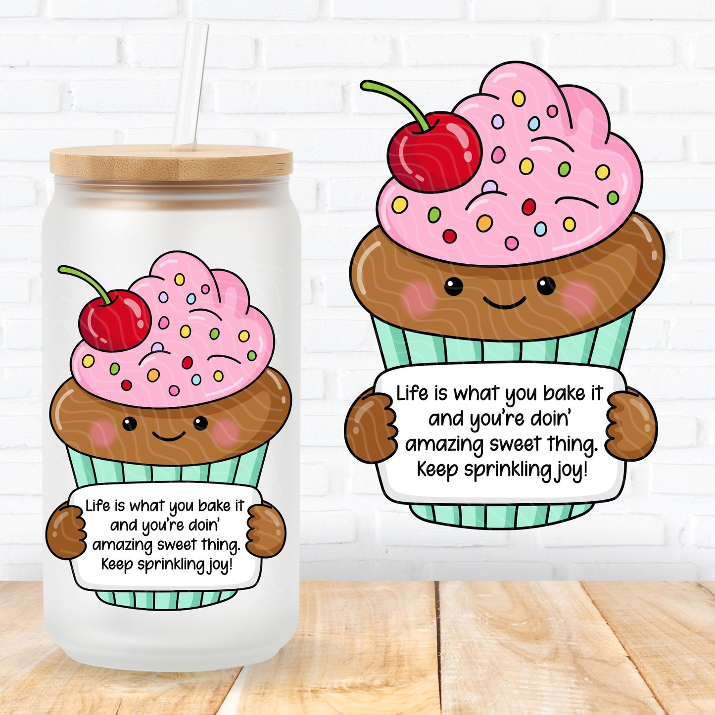 emotional support cake showing a mental health quote for positive affirmations uk printed uvdtf stickers