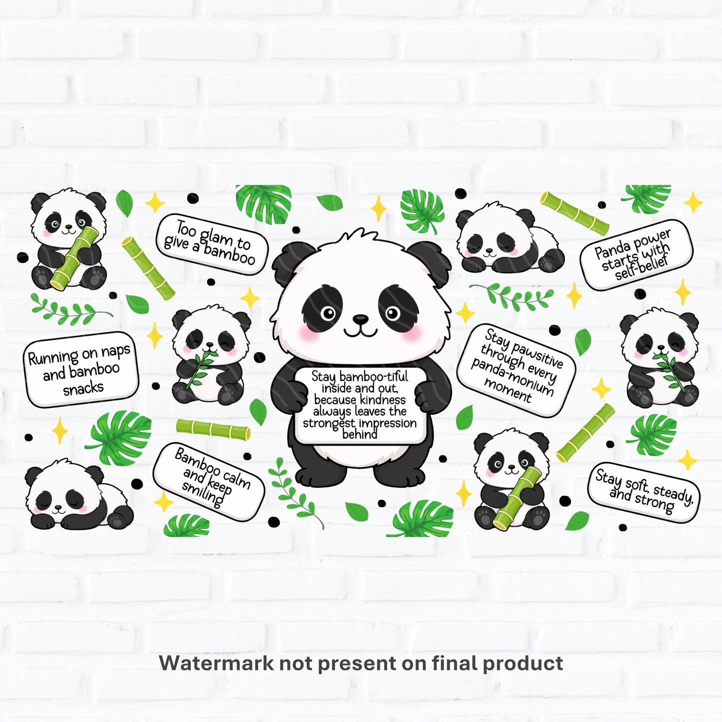Emotional Support Panda | UV DTF Wrap