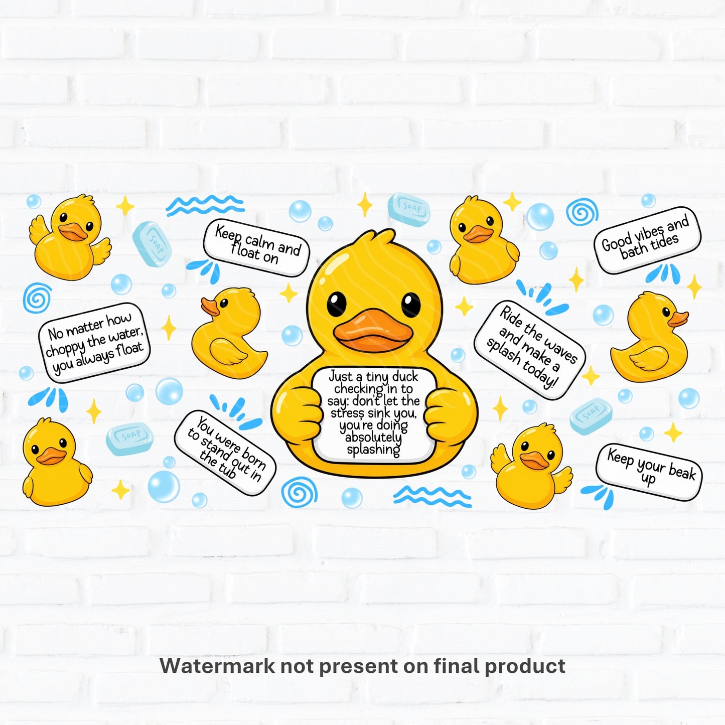 Emotional Support Duck | UV DTF Wrap